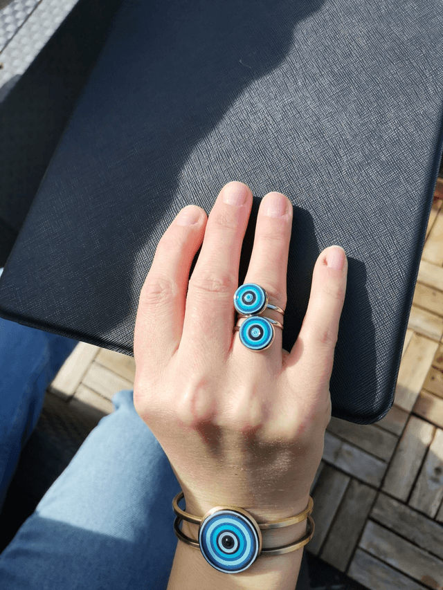 Bague ajustable en cier inoxydable 