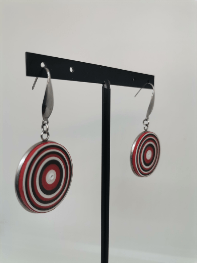 boucles d'oreilles "Pépite" fait main en acier inoxydable et papier quilling