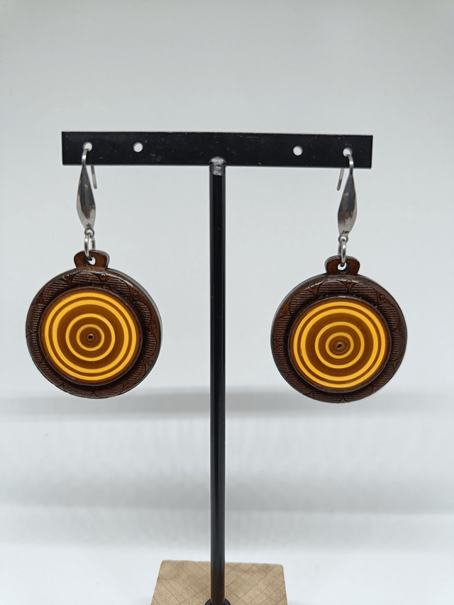 Boucles d'oreilles Faso Abeille A6