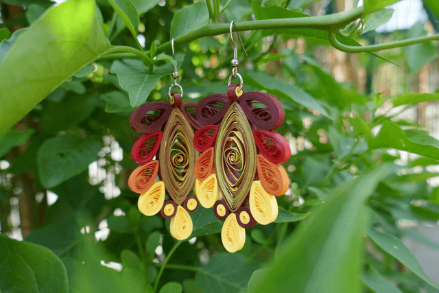 Boucles d'oreilles feuille