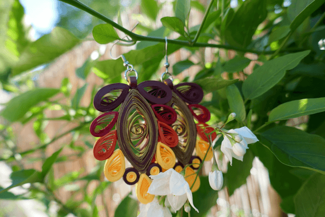 Boucles d'oreilles feuille
