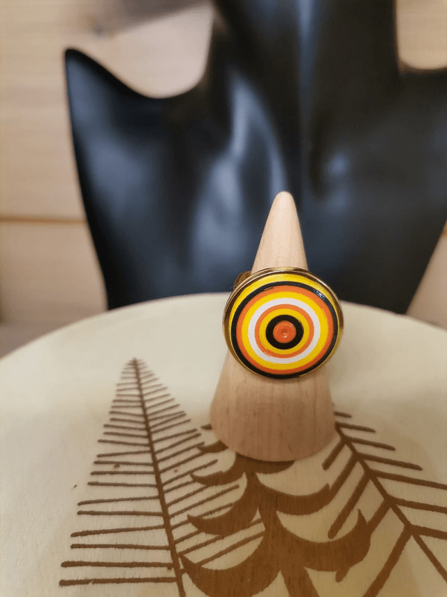 Bague en acier inoxydable et papier Quilling imperméabilisée