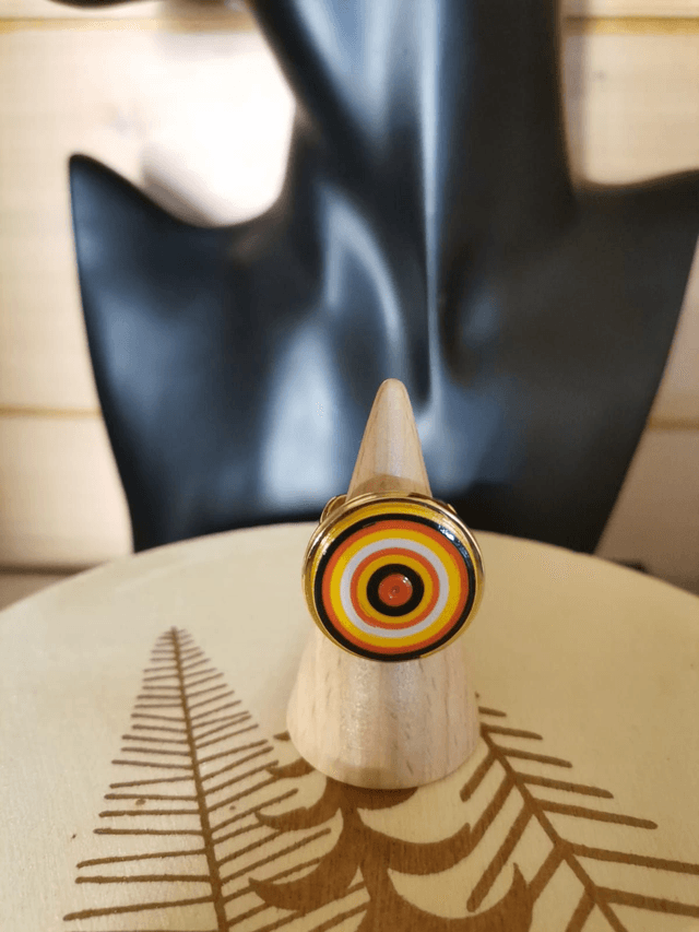 Bague en acier inoxydable et papier Quilling imperméabilisée
