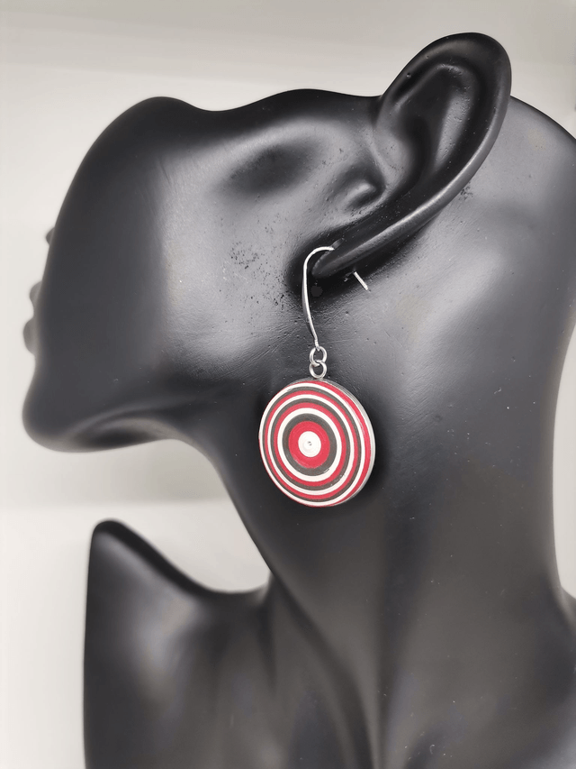 boucles d'oreilles "Pépite" fait main en acier inoxydable et papier quilling