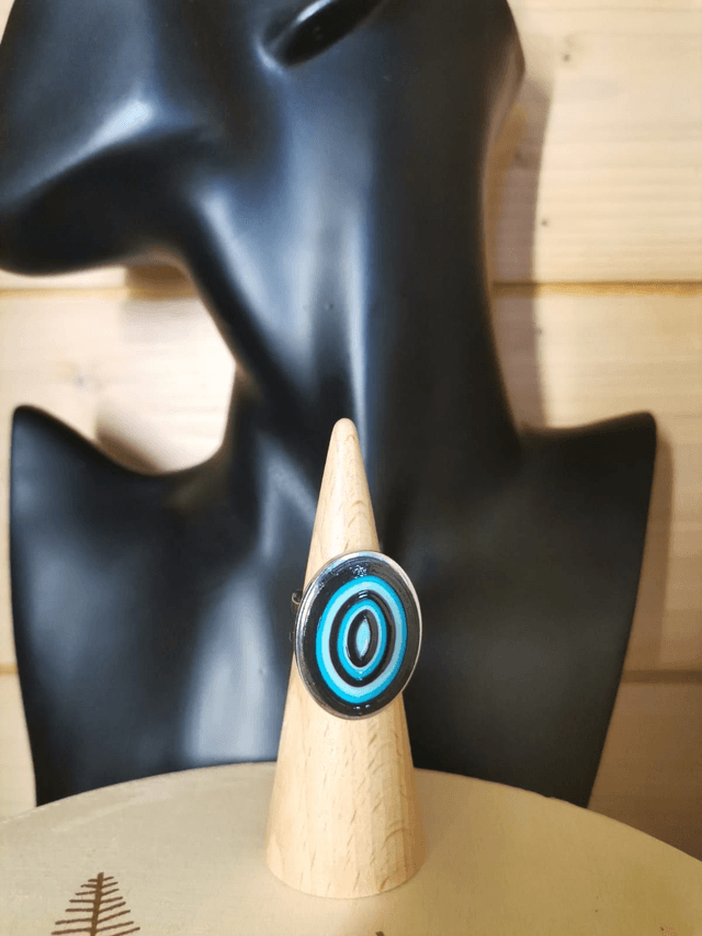 Bague ovale ajustable en acier inoxydable