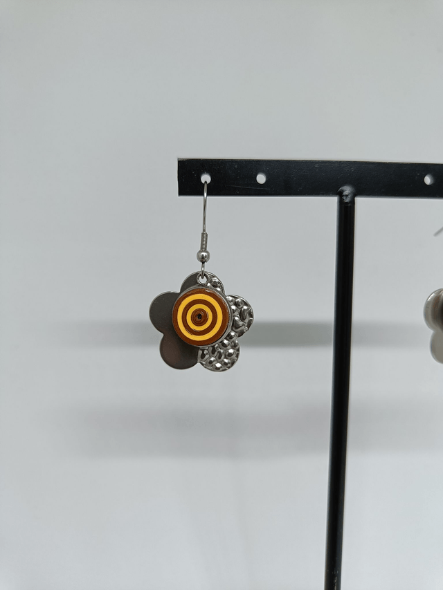 Boucles d'oreilles Fleurs Abeille