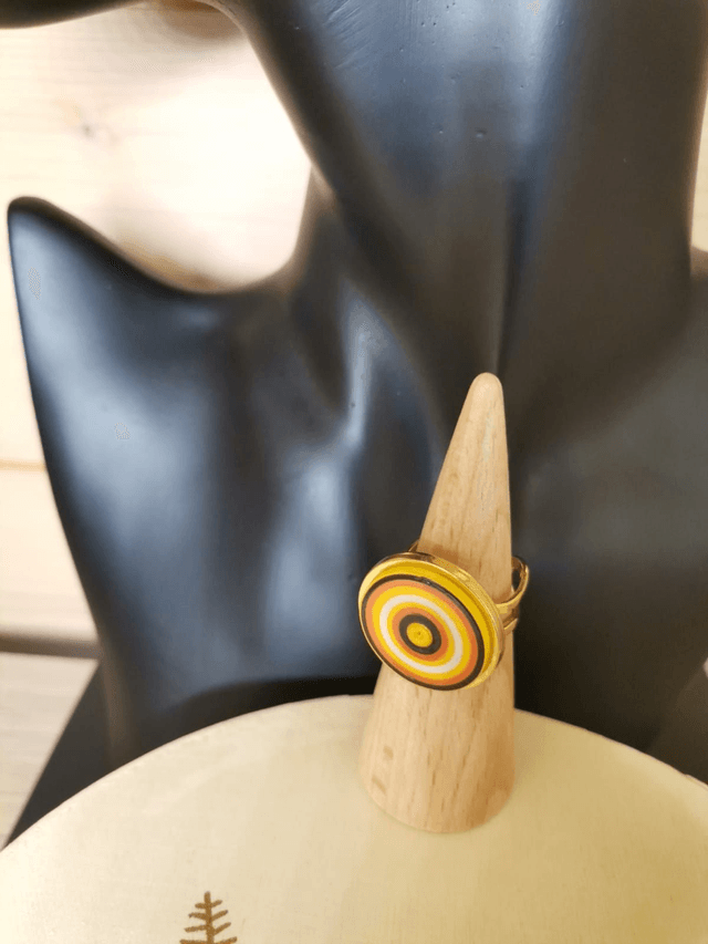 Bague en acier inoxydable et papier Quilling imperméabilisée